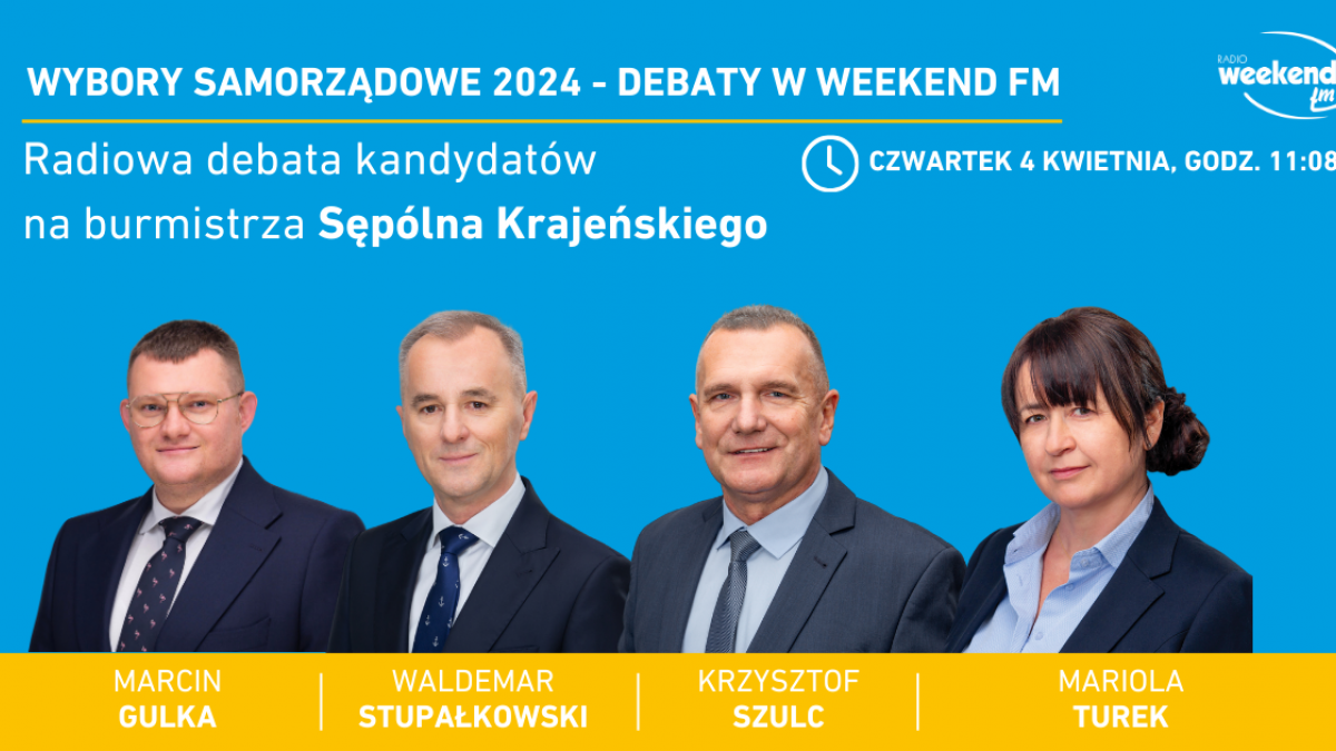 Wybory samorządowe 2024. Terminy radiowych debat w Weekend FM 