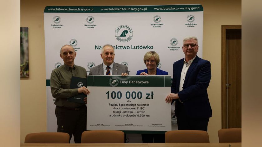 Kolejne pieniądze na remont dróg z Lasów Państwowych otrzymał Zarząd Powiatu Sępoleńskiego