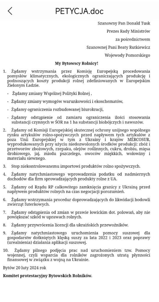 Rolnicy odwiedzili dziś biura posł&oacute;w i senator&oacute;w w Bytowie oraz Kościerzynie. Przywieźli ze sobą obornik