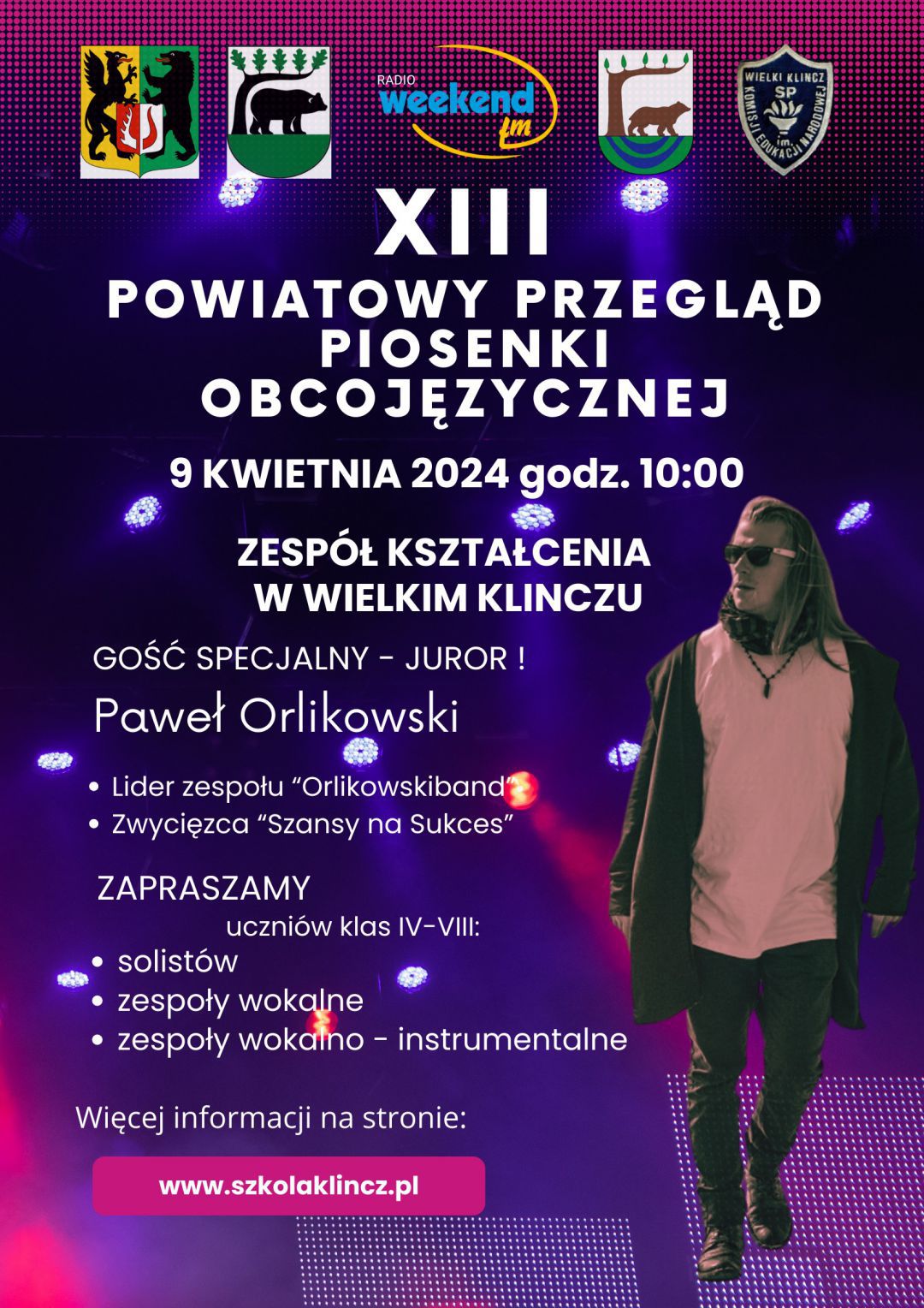 Młodzież z powiatu kościerskiego zaprezentuje się w Powiatowym Przeglądzie Piosenki Obcojęzycznej w Wielkim Klinczu