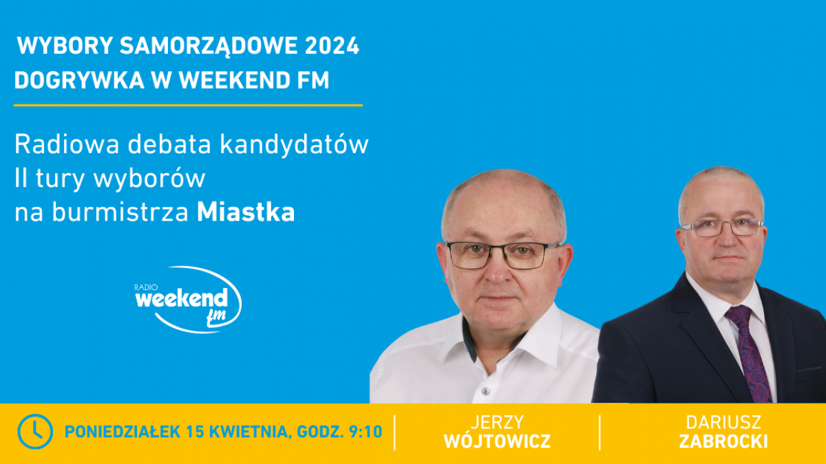 Wybory samorządowe 2024 - Dogrywka w Weekend FM. Debaty kandydat&oacute;w drugiej tury wybor&oacute;w na w&oacute;jt&oacute;w i burmistrz&oacute;w