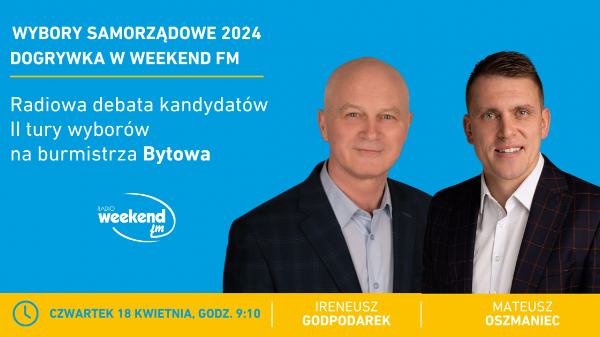 Wybory samorządowe 2024 - Dogrywka w Weekend FM. Debaty kandydat&oacute;w drugiej tury wybor&oacute;w na w&oacute;jt&oacute;w i burmistrz&oacute;w