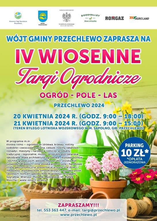 W ten weekend w Sąpolnie, w gminie Przechlewo, odbędzie się czwarta edycja Wiosennych Targ&oacute;w Ogrodniczych "Ogr&oacute;d, Pole, Las"