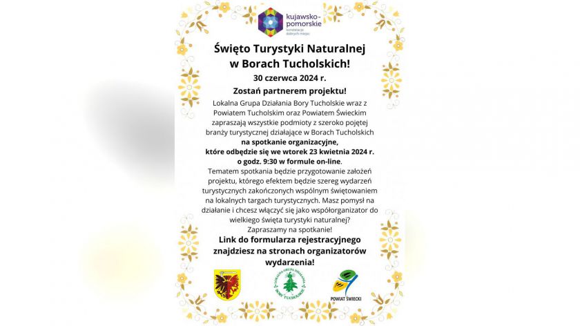 Narada online przed Świętem Turystyki Naturalnej w Borach Tucholskich