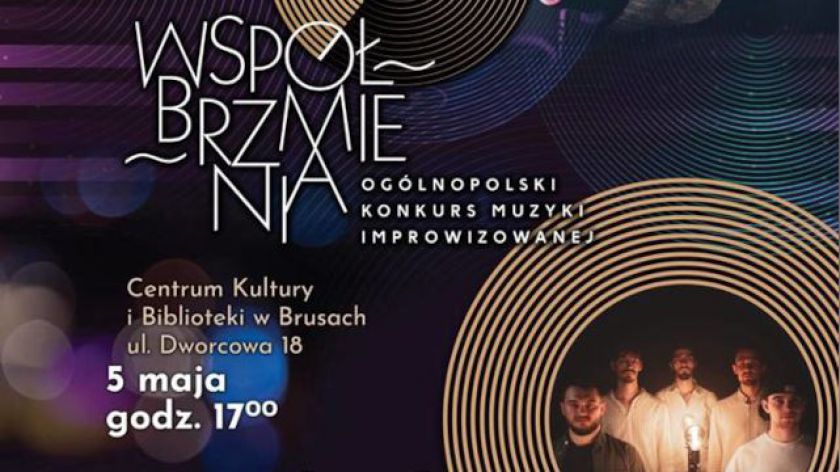 Michał Aftyka Quintet wystąpi w najbliższą niedzielę 05.04 w Centrum Kultury i Biblioteki w Brusach