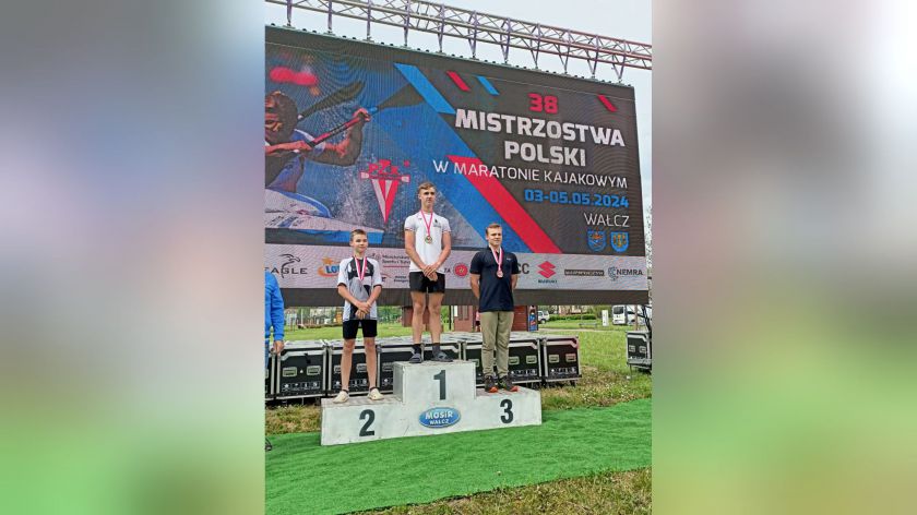 Przemysław Wielewski z człuchowskiego Polstyru został brązowym medalistą Mistrzostw Polski w Maratonie Kajakowym