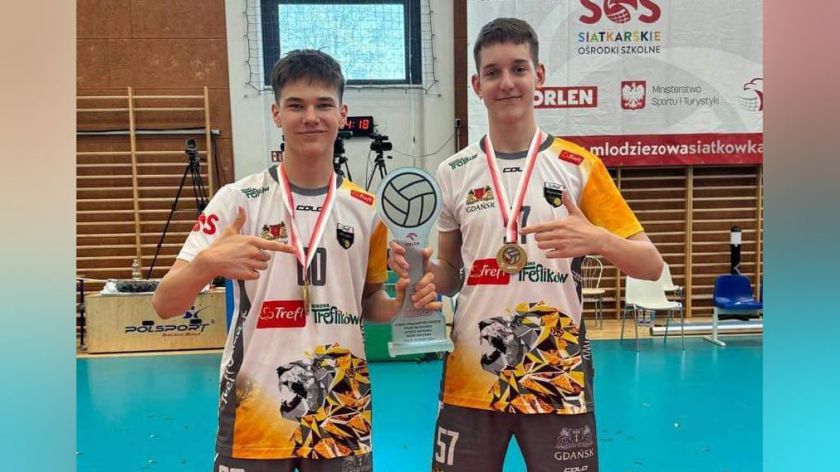 Marcel Bernikowicz z Rychnów koło Człuchowa wraz z Treflem Gdańsk zdobył siatkarskie mistrzostwo Polski młodzików