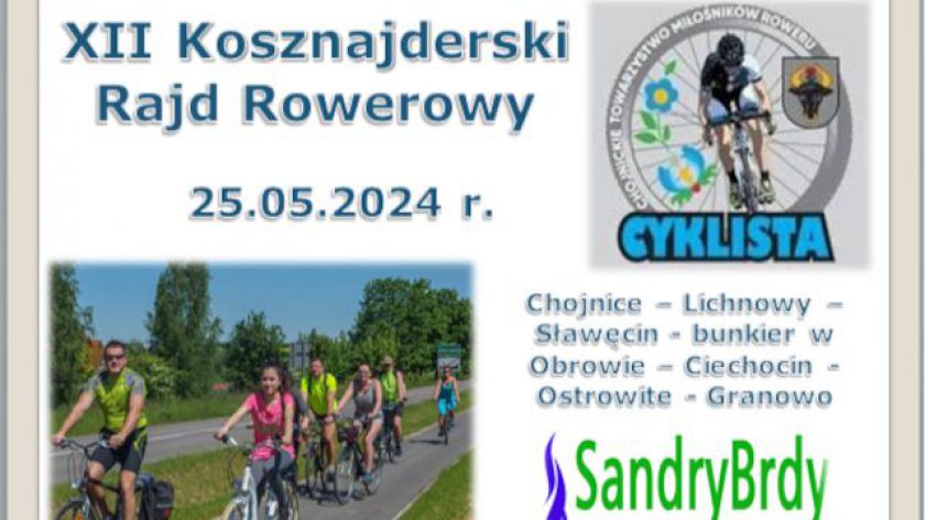 Jutro 25.05 wyruszy 9. Rajd Kosznajderski. Cykliści obejrzą wsie gminy Chojnice oraz bunkry w Obrowie