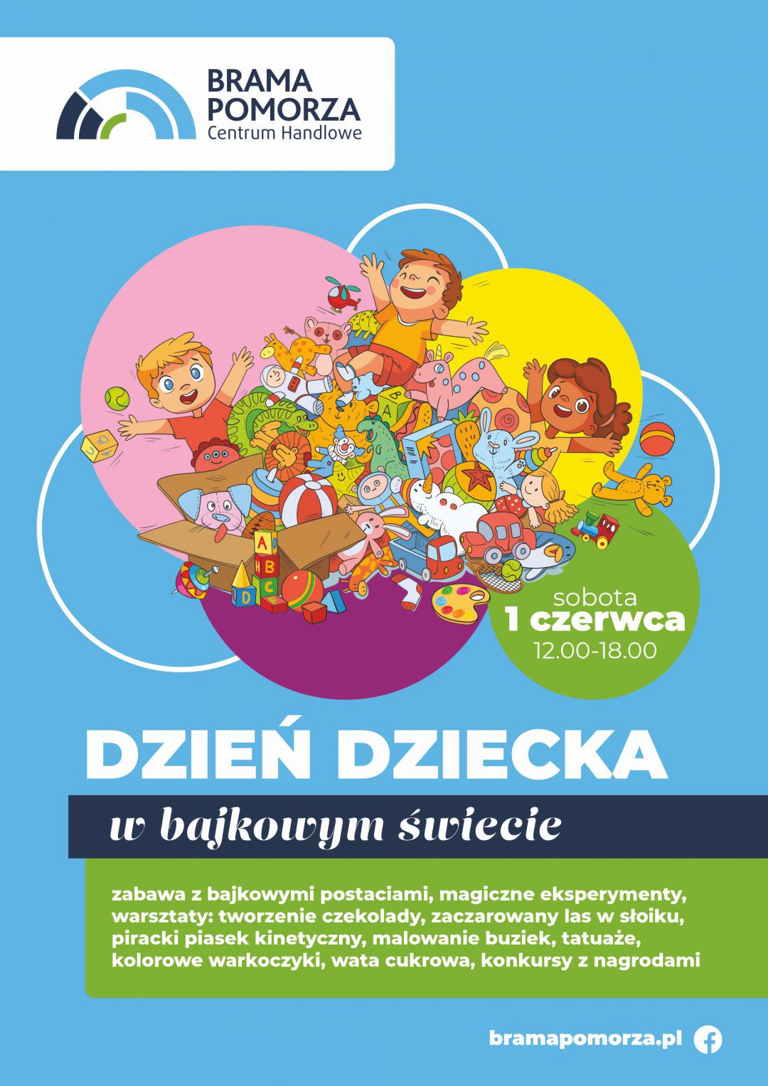 Galeria Brama Pomorza zaprasza na Dzień Dziecka! Już w najbliższą sobotę 1 czerwca od godziny 12.00 do 18.00