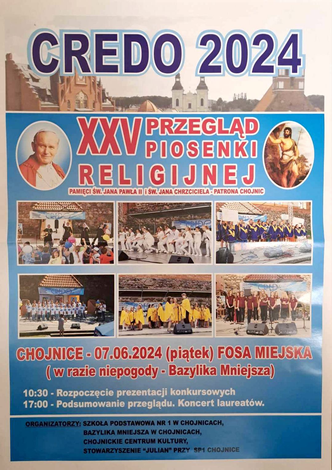W Chojnicach dziś (7.06.) jubileuszowy, 25. przegląd Piosenki Religijnej Credo