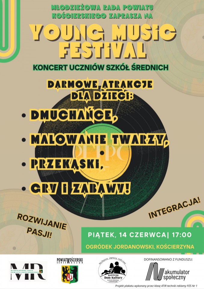 W Ogr&oacute;dku Jordanowskim w Kościerzynie odbędzie się dziś (14.06.) koncert pod nazwą "Young Music Festiwal"