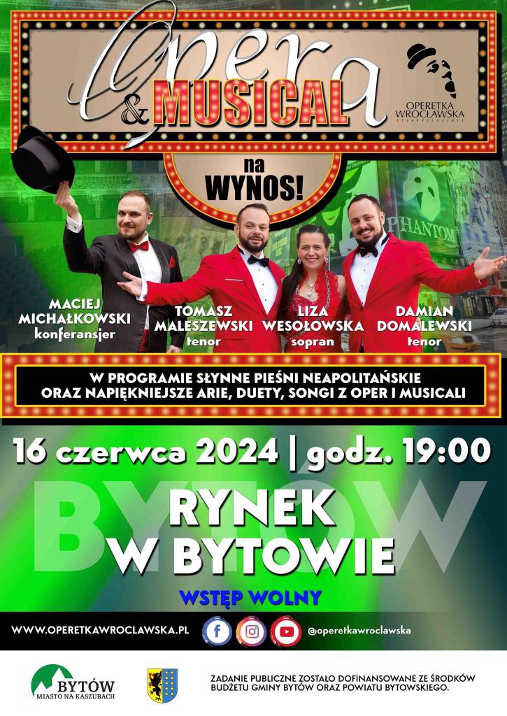 Najpiękniejsze arie i duety z oper i musicali - to wszystko już dziś (16.06.) na rynku w Bytowie