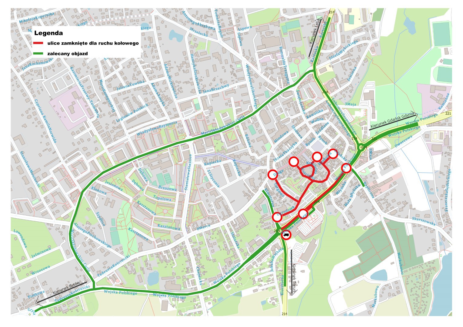 Szykują się spore zmiany w organizacji ruchu w Kościerzynie w związku z 25. Światowym Zjazdem Kaszub&oacute;w