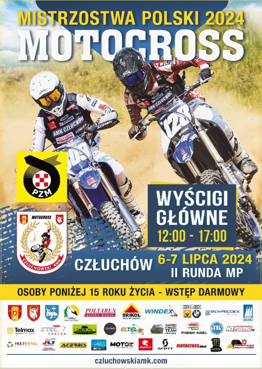 Ryk silnik&oacute;w i kurz nad torem. W ten weekend w Człuchowie Mistrzostwa Polski w Motocrossie