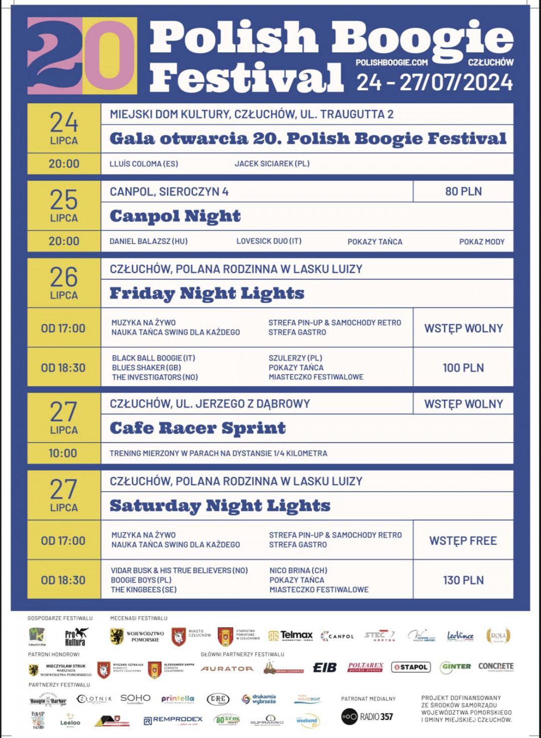 W Człuchowie wystartowała jubileuszowa edycja Polish Boogie Festiwal (FOTO)