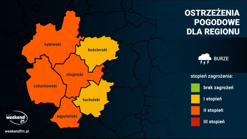 IMGW ostrzega przed burzami. Są żółte i pomarańczowe alerty dla naszego regionu