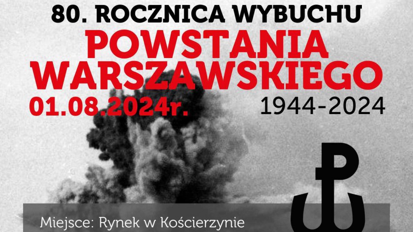 Kościerzyna upamiętni 80. rocznicę wybuchu Powstania Warszawskiego