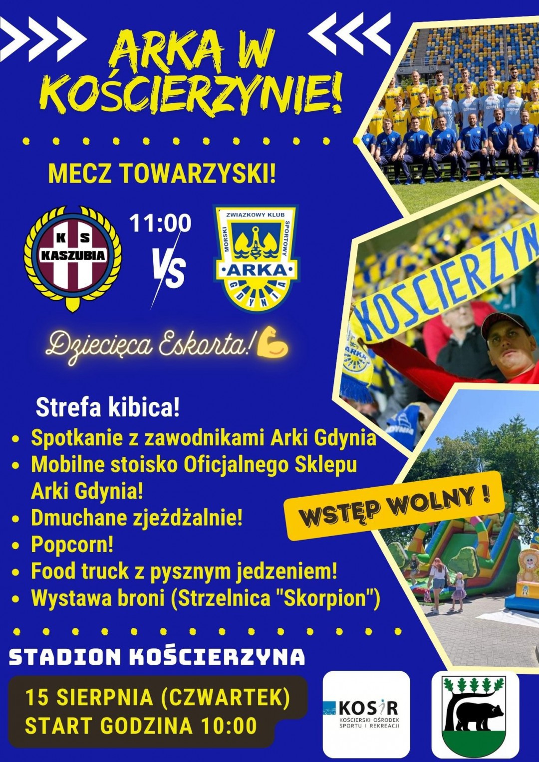 Arka Gdynia zawita dziś (15.08.) do Kościerzyny