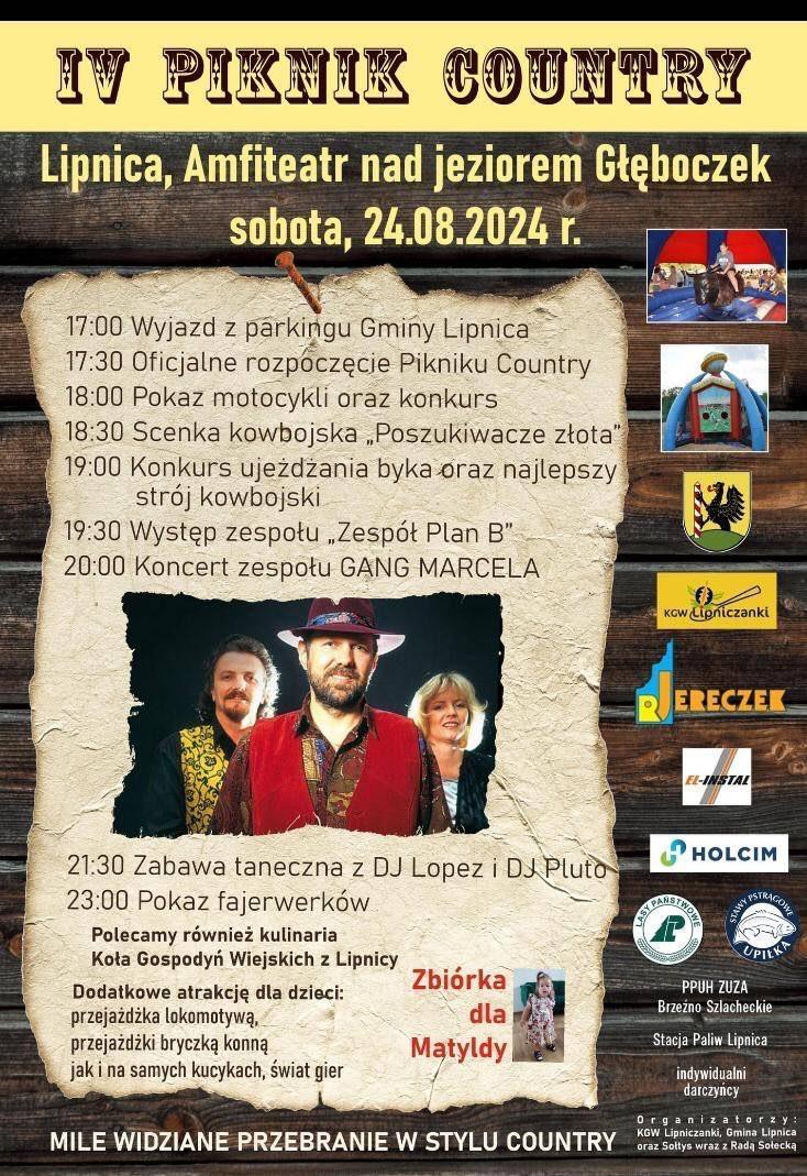 IV Piknik Country w Lipnicy - ta impreza już w najbliższą sobotę 24 sierpnia