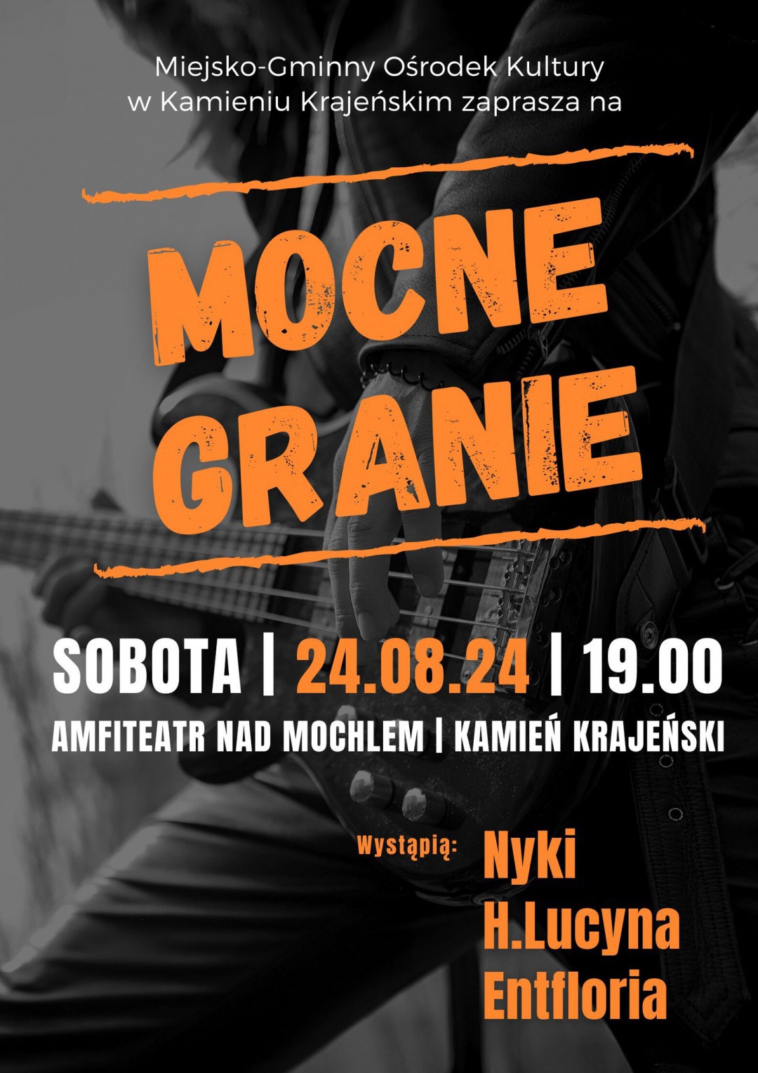 "Mocne granie" - to nazwa dzisiejszego (24.08) koncertu w Kamieniu Krajeńskim