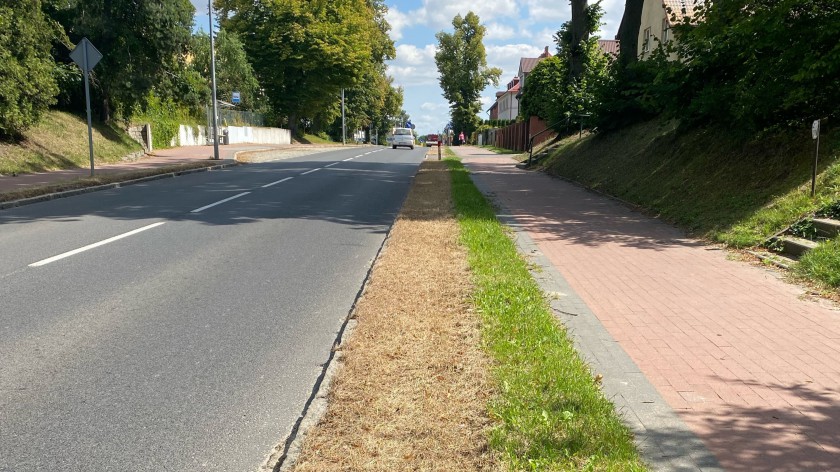 Efekty są tragiczne. Wypalona trawa na poboczach krajówek w Człuchowie. Mieszkańcy alarmują, miasto interweniuje, GDDKiA uspokaja