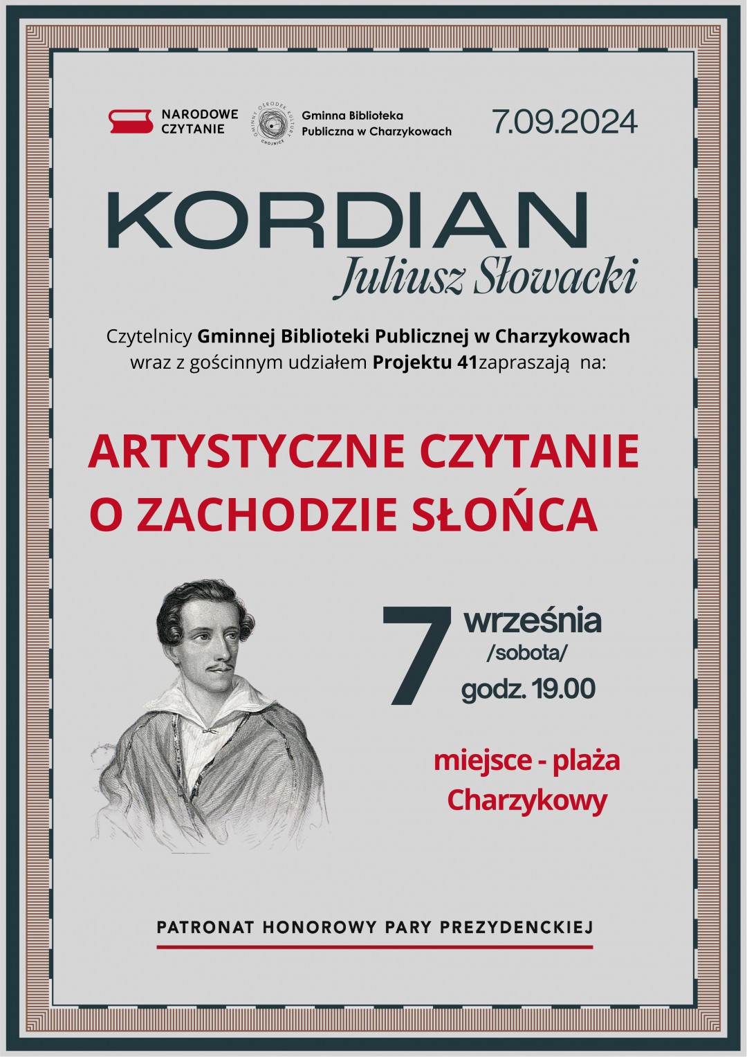W Charzykowach koło Chojnic "Kordiana" przeczytają i zaaranżują aktorzy Projektu 41 (ROZMOWA)