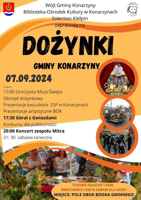Jutro (07.09) Dożynki Gminy Konarzyny. "Tym razem w zupełnie innej scenerii - zapraszam na pole dożynkowe"