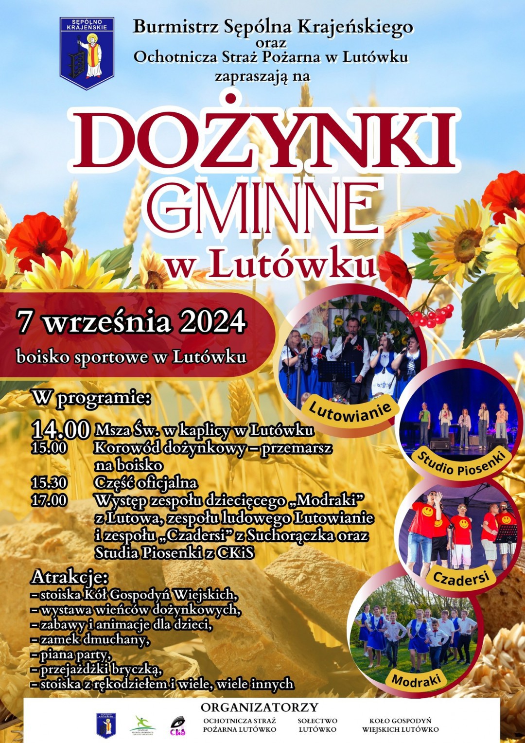Sołectwo Lut&oacute;wko będzie dziś (7.09) gospodarzem dożynek gminy Sęp&oacute;lno Krajeńskie