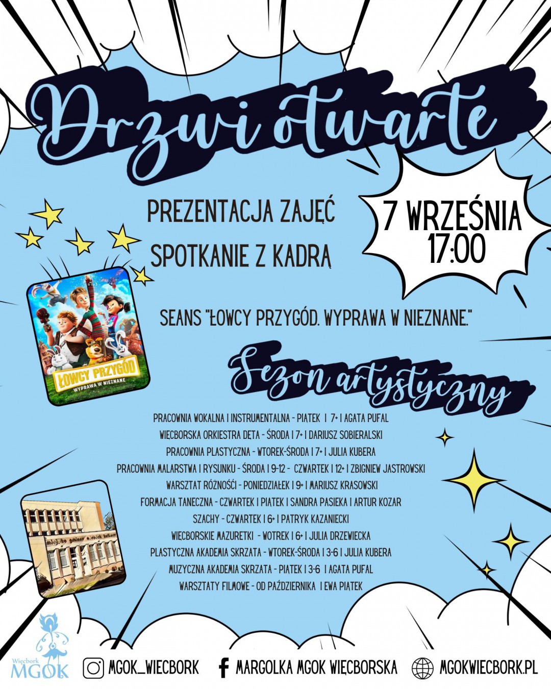 Miejsko - Gminny Ośrodek Kultury w Więcborku zaprasza jutro (7.09) na drzwi otwarte