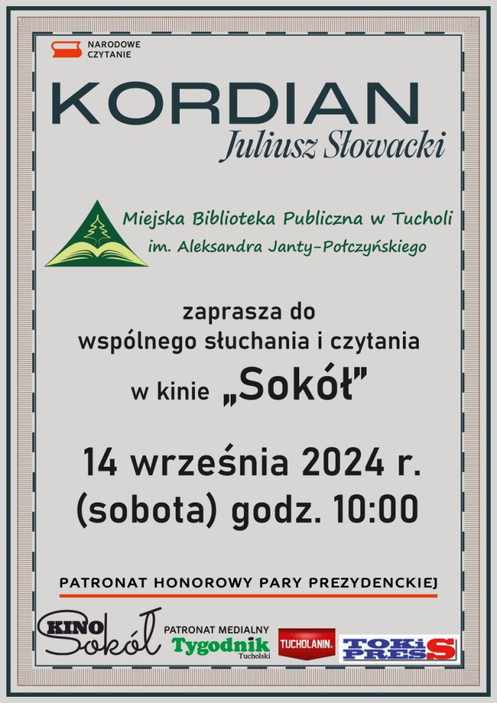 "Kordian" w Tucholi. Kolejna edycja Narodowego Czytania