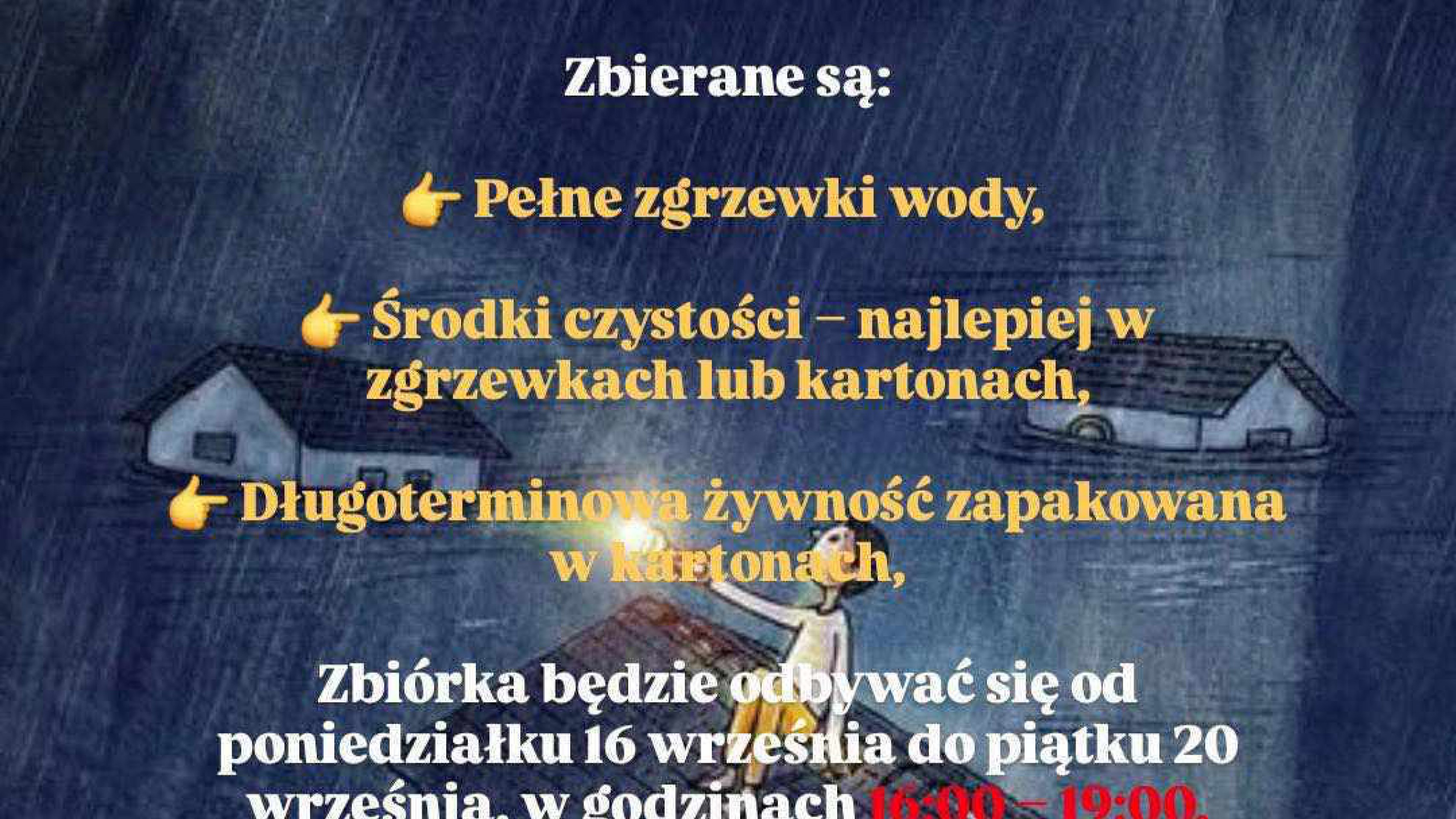 Zbi&oacute;rka dar&oacute;w dla powodzian także w Nowej Cerkwi