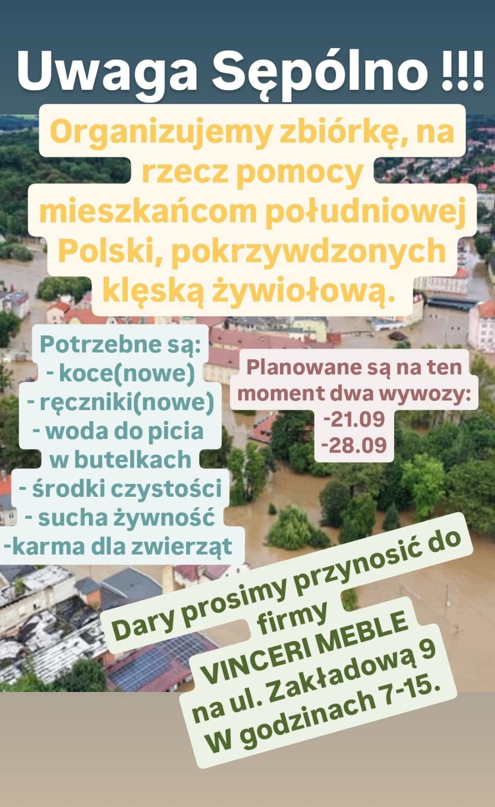 Władze powiatu sępoleńskiego uruchomiły magazyn dar&oacute;w dla powodzian