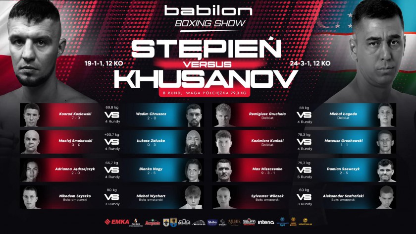 Dziś (19.08.) oficjalne ważenie przed jutrzejszą (20.09.) galą Babilon Boxing Show w Chojnicach