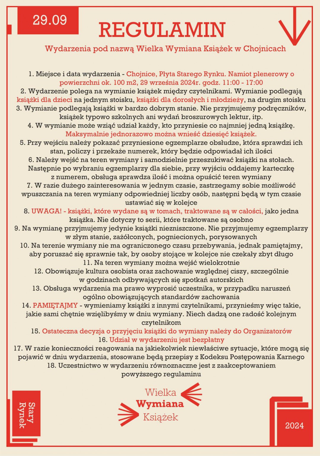 W niedzielę (29.09.) w Chojnicach odbędzie się Wielka Wymiana Książek. "Mamy nadzieję, że wpadniemy tego dnia w taki wir wymiany" (ROZMOWA)