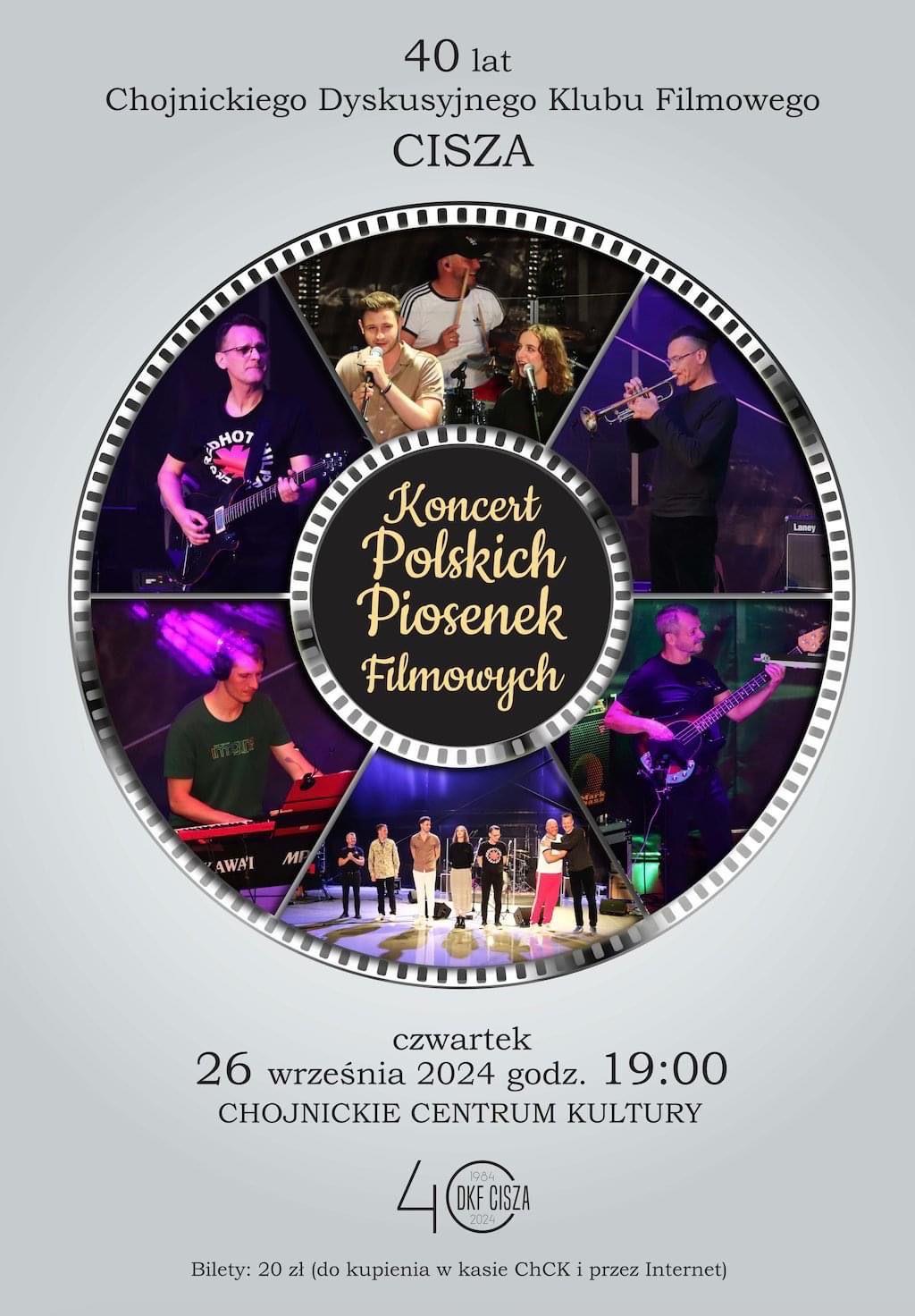 Muzyczny akcent na 40-lecie chojnickiego DKF-u. Dziś (26.09) w Chojnickim Centrum Kultury Koncert Polskich Piosenek Filmowych