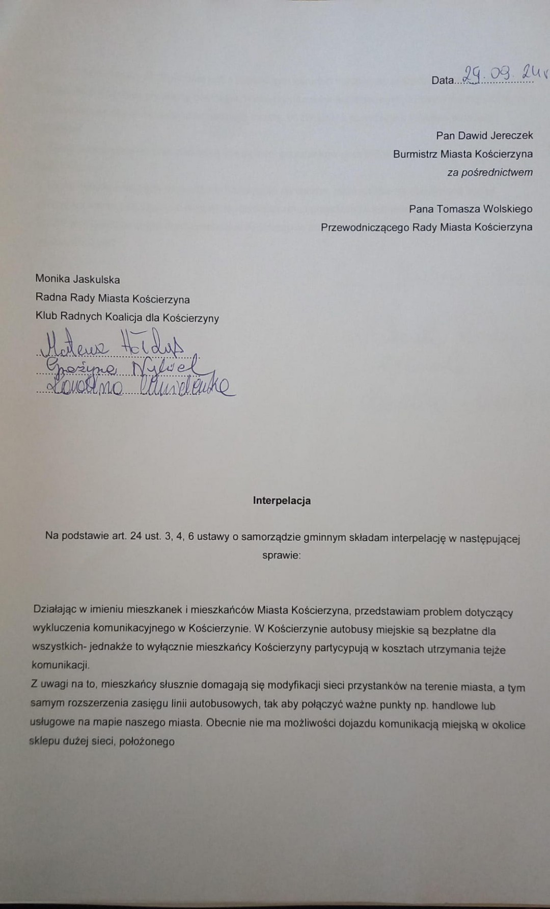 W Kościerzynie chcą modyfikacji sieci przystank&oacute;w na terenie miasta i rozszerzenia zasięgu linii autobusowych