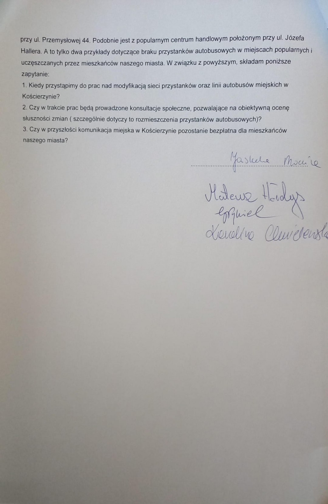 W Kościerzynie chcą modyfikacji sieci przystank&oacute;w na terenie miasta i rozszerzenia zasięgu linii autobusowych