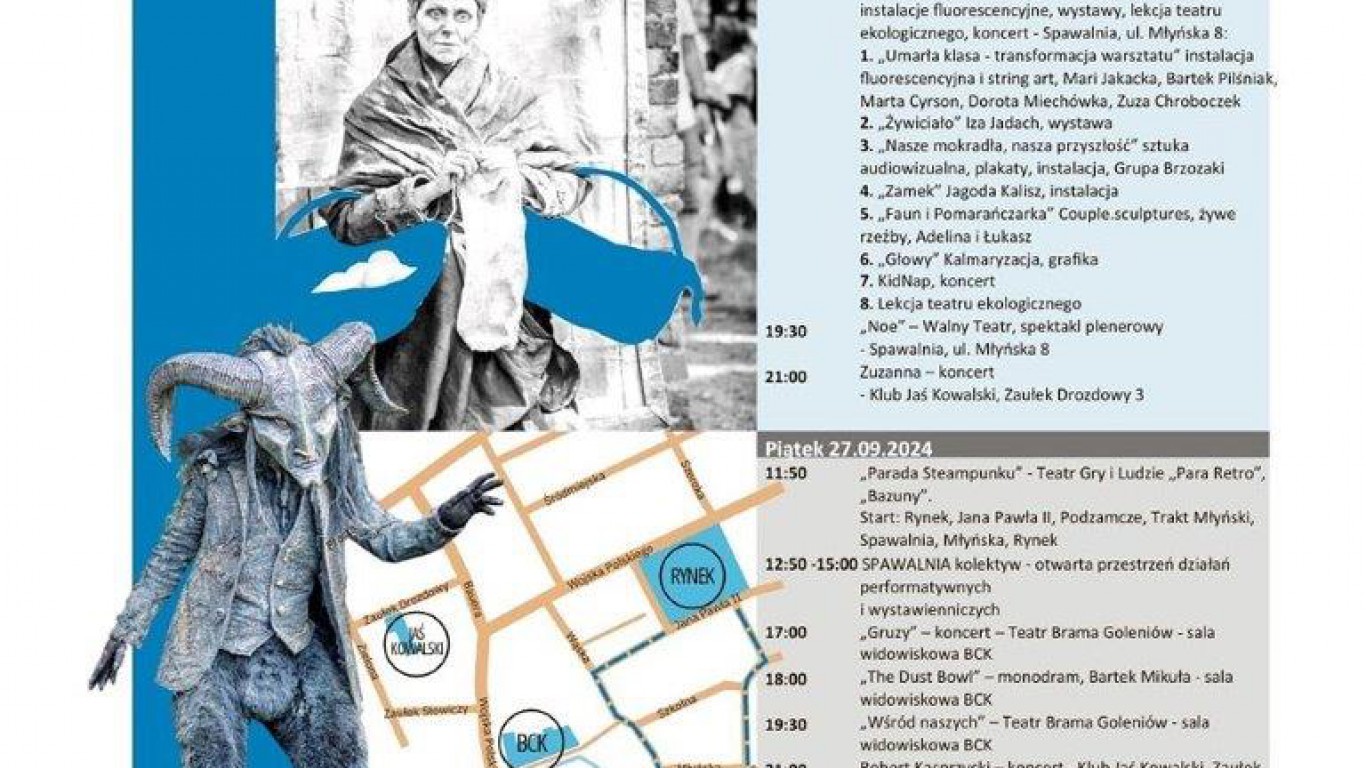 Wielkie święto teatru w Bytowie.  W południe ulicami miasta przeszła kolorowa parada (FOTO)