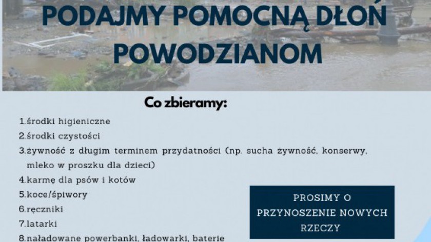 Bytów także pomaga powodzianom. Zbiórkę najbardziej potrzebnych artykułów zorganizowano w siedzibie Miejskiego Ośrodka Pomocy Społecznej