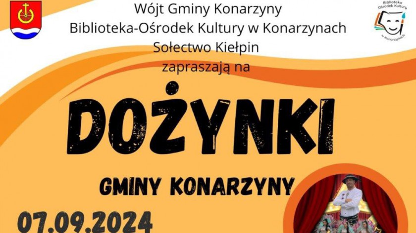 Jutro 07.09 Dożynki Gminy Konarzyny. Tym razem w zupełnie innej scenerii - zapraszam na pole dożynkowe