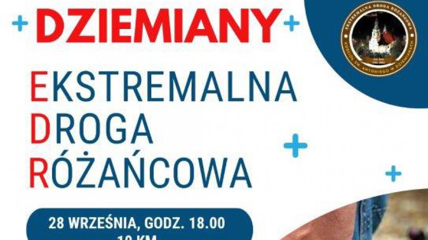 W Dziemianach w powiecie kościerskim dziś 28.09 Ekstremalna Droga Różańcowa