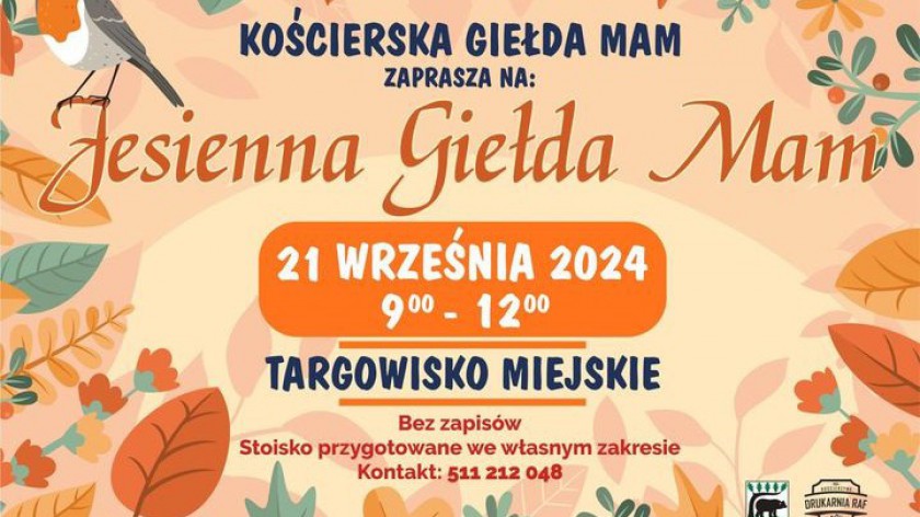 Na targowisku miejskim w Kościerzynie odbędzie się jutro 21.09. Jesienna Giełda Mam