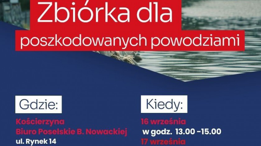 W biurach poselskich Barbary Nowackiej także trwa zbiórka darów dla powodzian