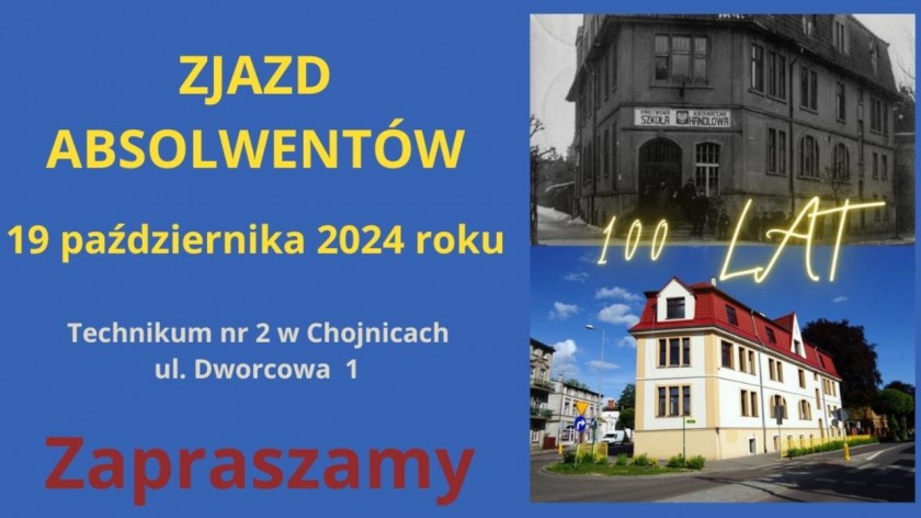 W październiku odbędą się obchody 100-lecia Technikum nr 2 w Chojnicach. Będzie jubileuszowy zjazd absolwentów