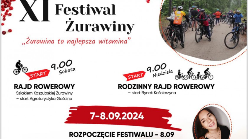 Będą występy, koncerty, konkursy i live cooking. W najbliższą niedzielę 8.09. w gminie Kościerzyna odbędzie się Festiwal Żurawiny