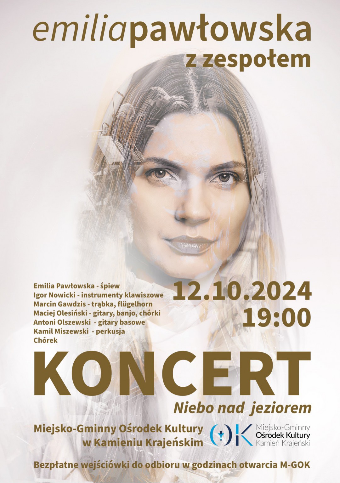 Miejsko - Gminny Ośrodek Kultury w Kamieniu Krajeńskim zaprasza dziś (12.10) na koncert Emilii Pawłowskiej