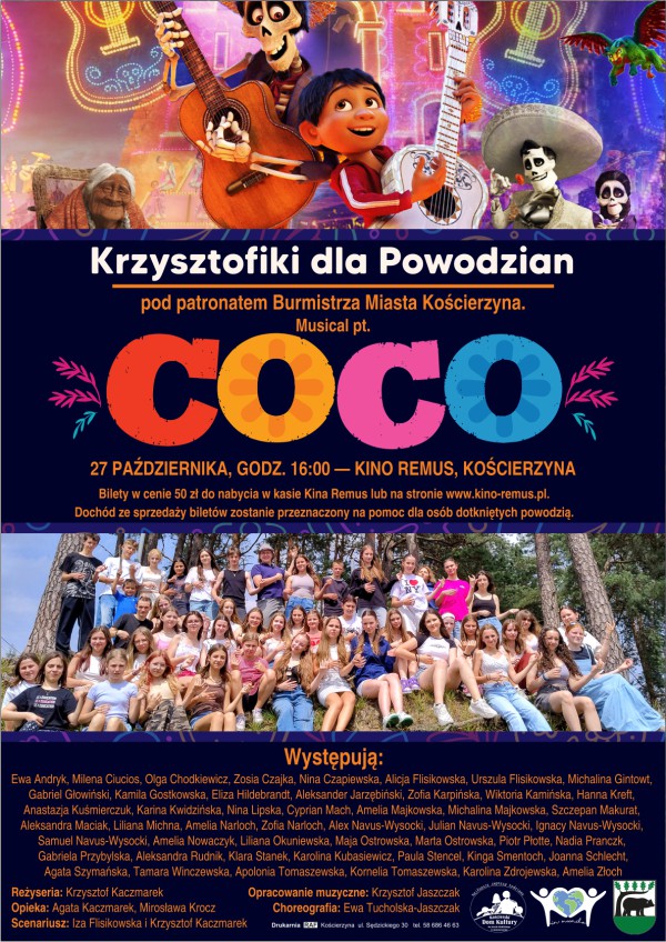 "Krzysztofiki dla Powodzian" - to hasło charytatywnego spotkania w Kinie Remus w Kościerzynie