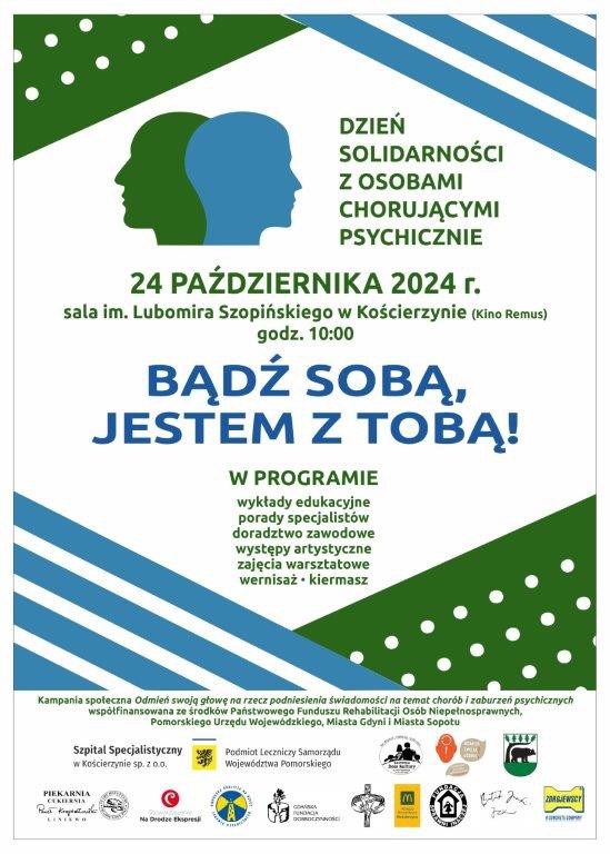 "Bądź sobą, jestem z Tobą". W Kościerzynie odbędzie się jutro (24.10.) finał kampanii społecznej poświęconej zdrowiu psychicznemu