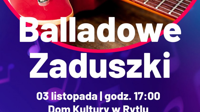 W Rytlu w gminie Czersk odbędą się Balladowe Zaduszki. Lokalny zespół zagra polskie rockowe przeboje