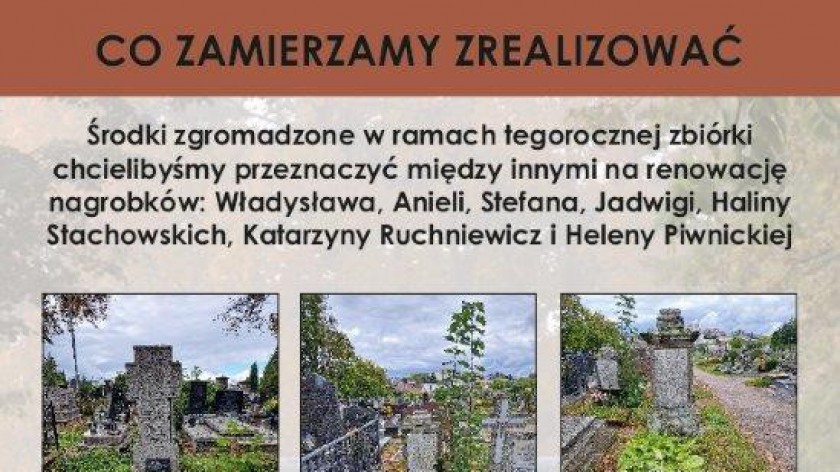 Na cmentarzu parafialnym w Kościerzynie w czwartek 31.10. i w piątek 1.11. odbędzie się kwesta